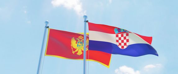 Zastave Crne Gore i Hrvatske