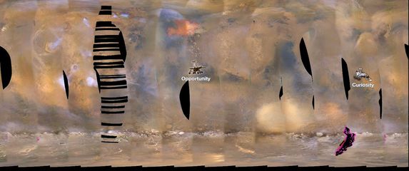 Pješčana oluja na Marsu (Foto: NASA/JPL-Caltech/MSSS)