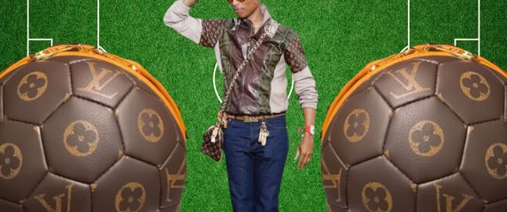 Pharrell Williams i Louis Vuitton torbe na nogometnom terenu