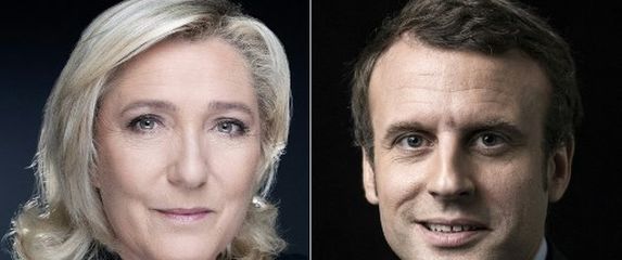 Marine Le Pen i Emmanuel Macron