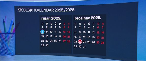 Školski kalendar 2025./2026.