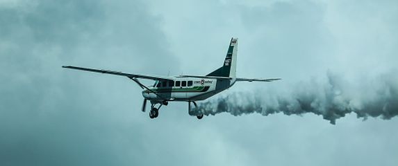 Požar na malom zrakoplovu, ilustracija