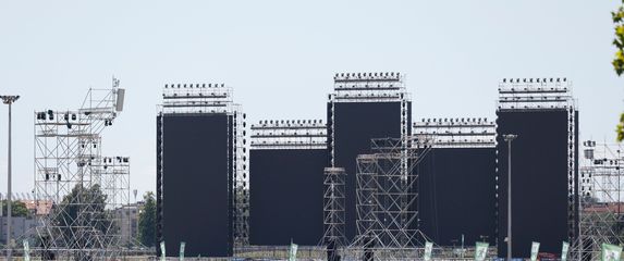 Pripreme za koncert na Hipodromu