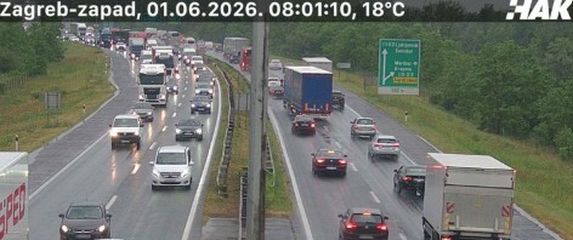 Gužva na autocesti A2 kod čvora Zagreb-zapad