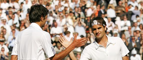 Mario Ančić i Roger Federer
