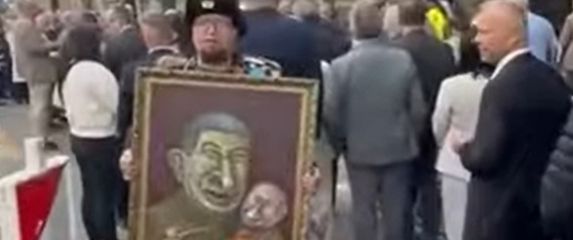 Semjon Skrepetski na prosvjedu u Berlilnu