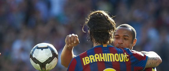 Zlatan Ibrahimović i Thierry Henry u Barceloni