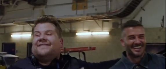 David Beckham i James Corden (Foto: Screenshot)