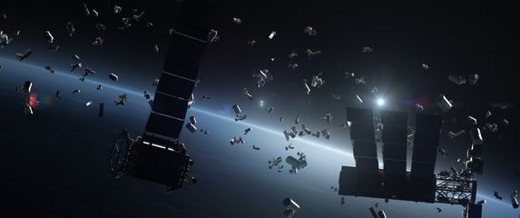 Sateliti i krhotine u orbiti, ilustracija