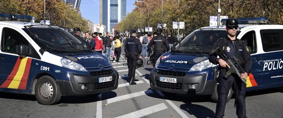 Policija na Paseo de la Castellana