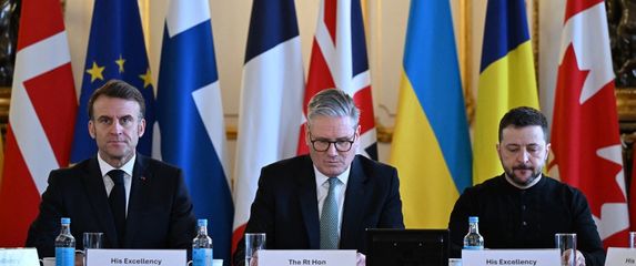 Emmanuel Macron, Keir Starmer i Volodimir Zelenski
