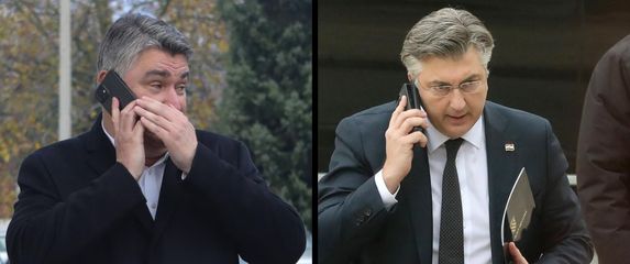 Zoran Milanović i Andrej Plenković na mobitelu