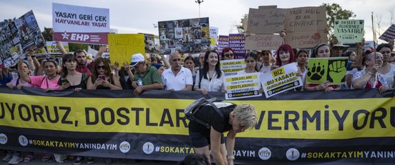 Prosvjed protiv kontroverznog zakona o psima liutalicama u Turskoj