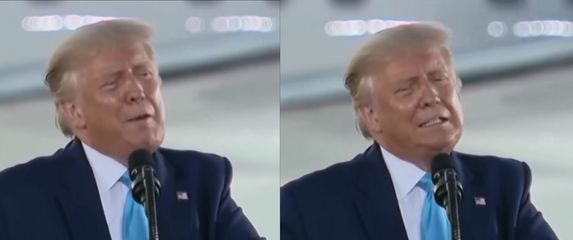 Američki predsjednik Donald Trump pri održavanju govora