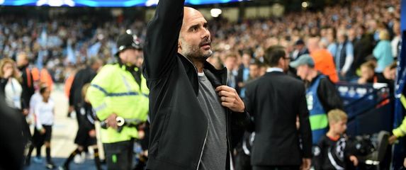 Pep Guardiola na Etihadu