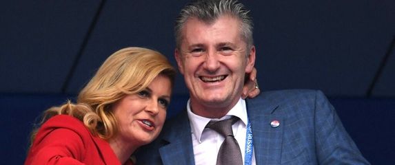 Kolinda Grabar-Kitarović i Davor Šuker 2018. godine u Rusiji
