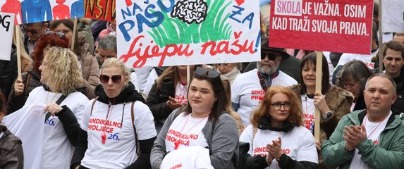 Prosvjed sindikata u Zagrebu - 3