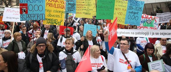 Prosvjed sindikata u Zagrebu - 9