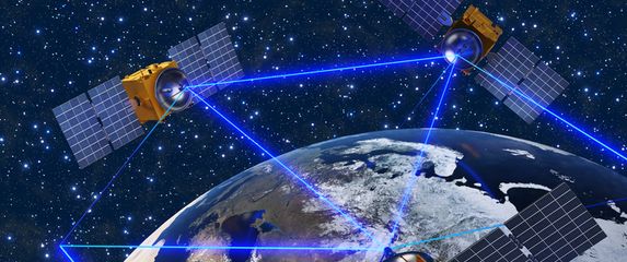 Mreža satelita, ilustracija
