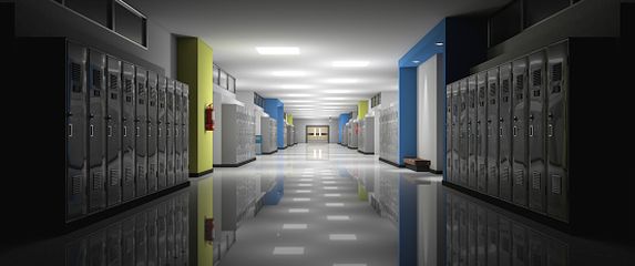 Školski hodnik, ilustracija