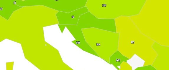 Hrvatska na karti indeksa slobode interneta