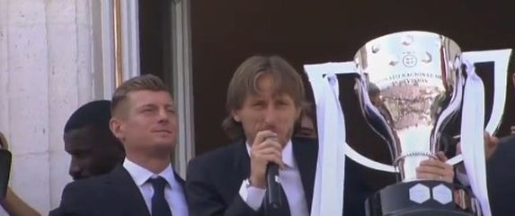 Luka Modrić na proslavi Realove titule