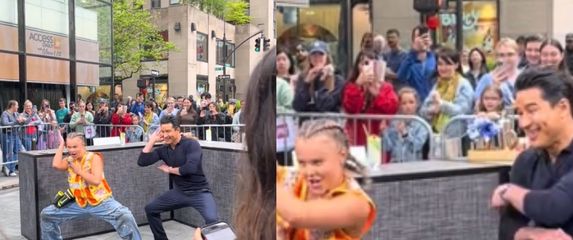 Pjevačica JoJo Siwa i glumac Mario Lopez izvode viralni ples u New Yorku