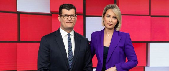 Reporteri Dnevnika Nove TV Hrvoje Krešić i Sabina Tandara Knezović
