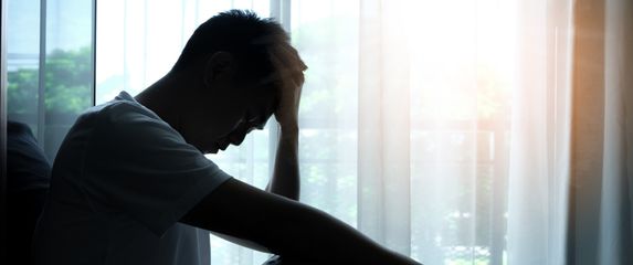 Tužan muškarac, ilustracija