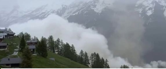 Selo Blatten, Švicarska, urušavanje ledenjaka