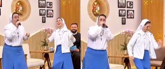 Časne sestre Marizele Cassiano i Marisa de Paula kako beatboxaju i plešu