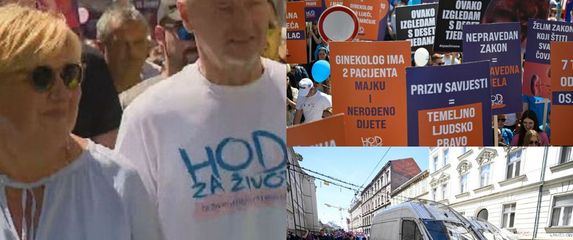 Marko Perković Thompson i Željka Markić na Hodu za život/Policija u pratni/Povorka Hoda za život