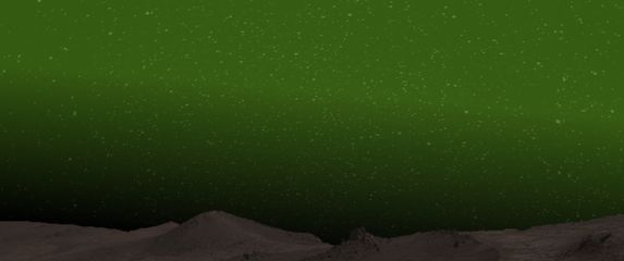Umjetnički prikaz zelenog noćnog sjaja na Marsu