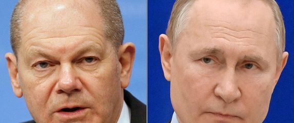 Olaf Scholz i Vladimir Putin