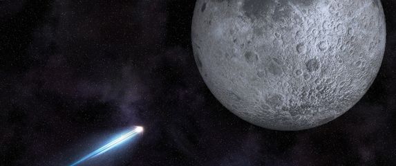 Asteroid prijeti Mjesecu, ilustracija