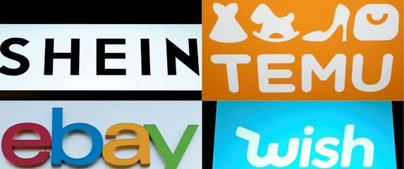 Shein, Temu, Wish, eBay, Joom, AliExpress