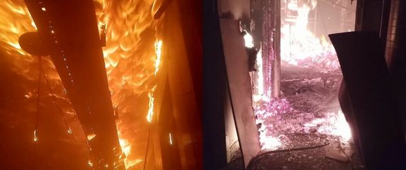 Požar unutar zgrade Vjesnika