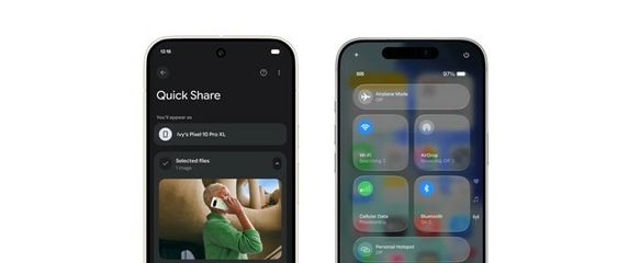 Slanje datoteka između Androida i iPhonea putem Quick Share/Air Drop aplikacija