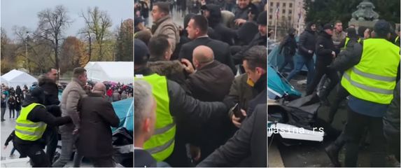 Makljaža ispred Skupštine