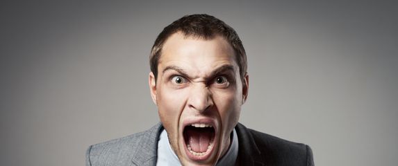 Ljuti muškarac, ilustracija