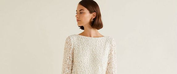 Mango haljina s vezom i šljokicama - 1499,90 kuna (Foto: Mango)