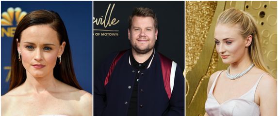 Alexis Bledel, James Corden i Sophie Turner
