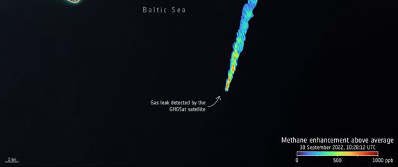 Curenje metana u Baltiku iz Sjevernog toka 1 i 2