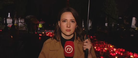Sanja Vištica, reporterka Nove TV na Mirogoju
