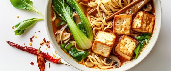 Miso juha s ramen rezancima, gljivama i tofuom