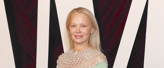 Pamela Anderson u haljini modne kuće Oscar de la Renta na dodjeli dodjeli nagrada Glamour Women of the Year u New Yorku - 1