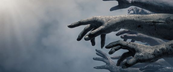 Mnoštvo zombija, ilustracija