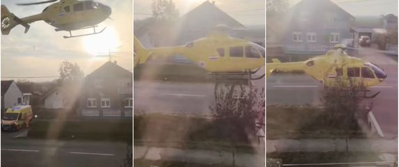 Helikopter sletio nasred ceste