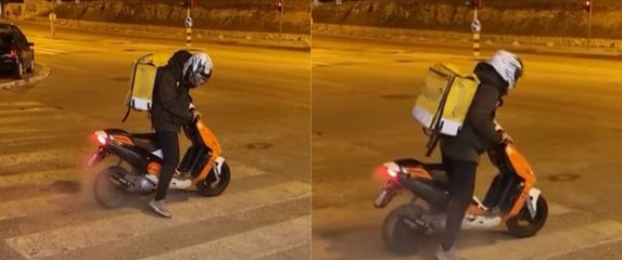 Dostavljač na semaforu