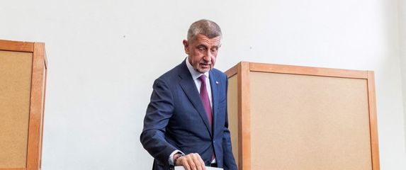 Andrej Babiš na biralištu
